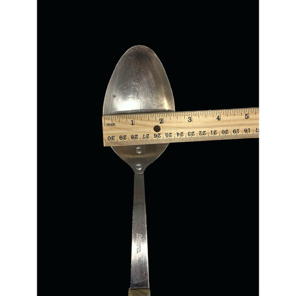 Robinson USA Stainless Steel USA Wood Handle Solid Serving Spoon Kitchen Tool - Picture 9 of 12